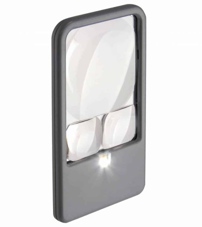 Carson Multi-Power LED Lighted Pocket Magnifier 2.5x, 4.5x and 6x PM-33